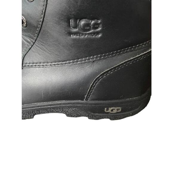 UGG 1116152K Butte II Toggle Tall Black Leather Waterproof Snow Boots Kids 4 - Picture 7 of 10